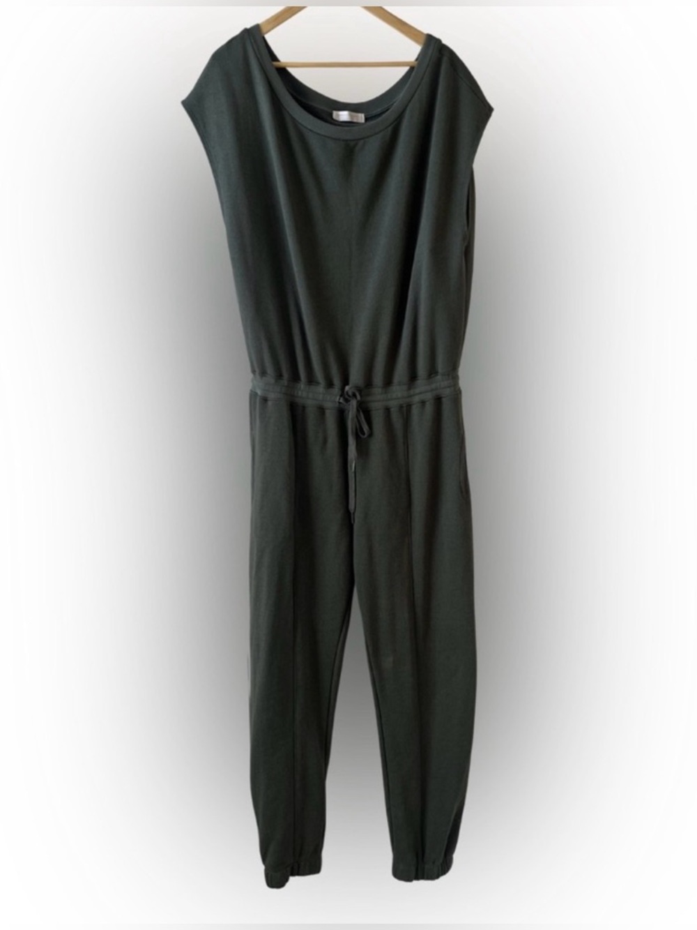 ✨ NWT Spiritual Gangster Shelly Off Shoulder Jumpsuit - Large Olive Lounge Set - Picture 7 of 14